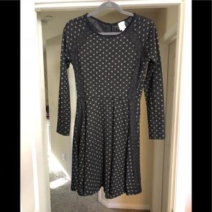 Anthropologie long sleeve polka dot dress